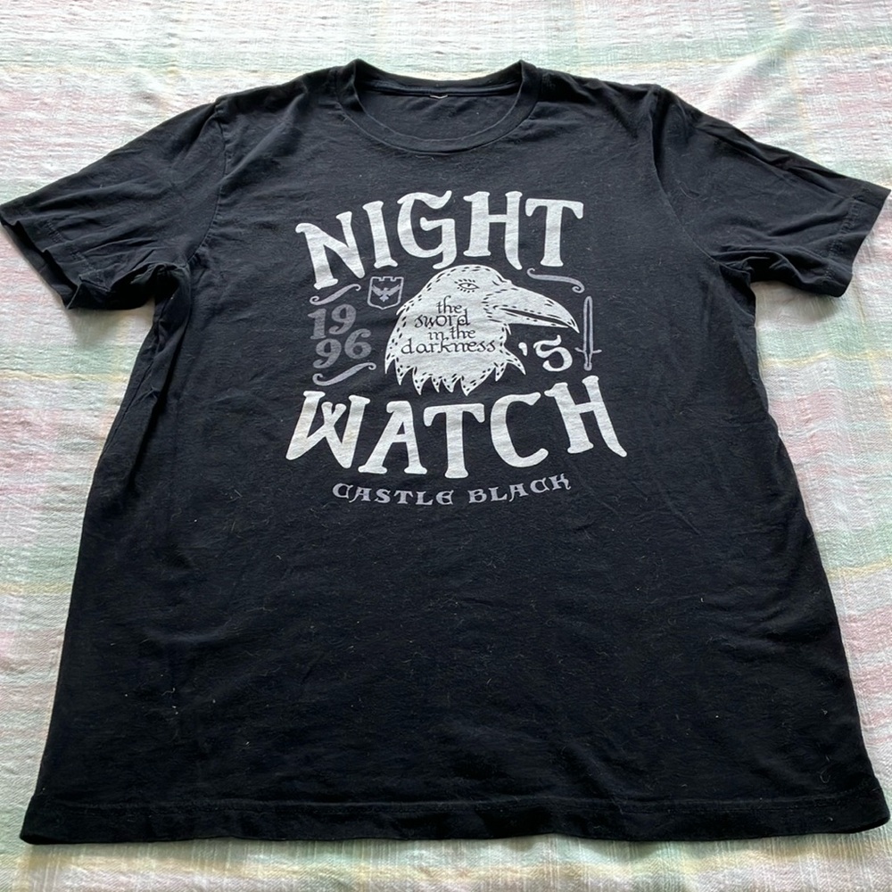 Black 'Night Watch' tee - size L